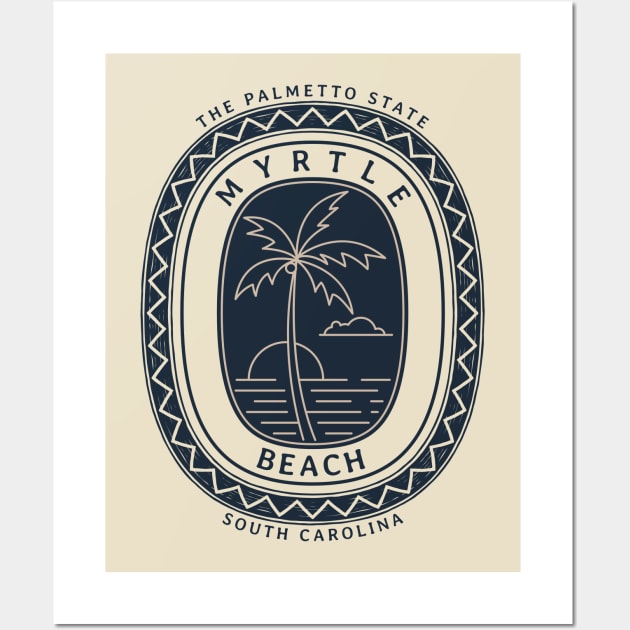 Myrtle Beach, South Carolina The Palmetto State Sunset Wall Art by Contentarama